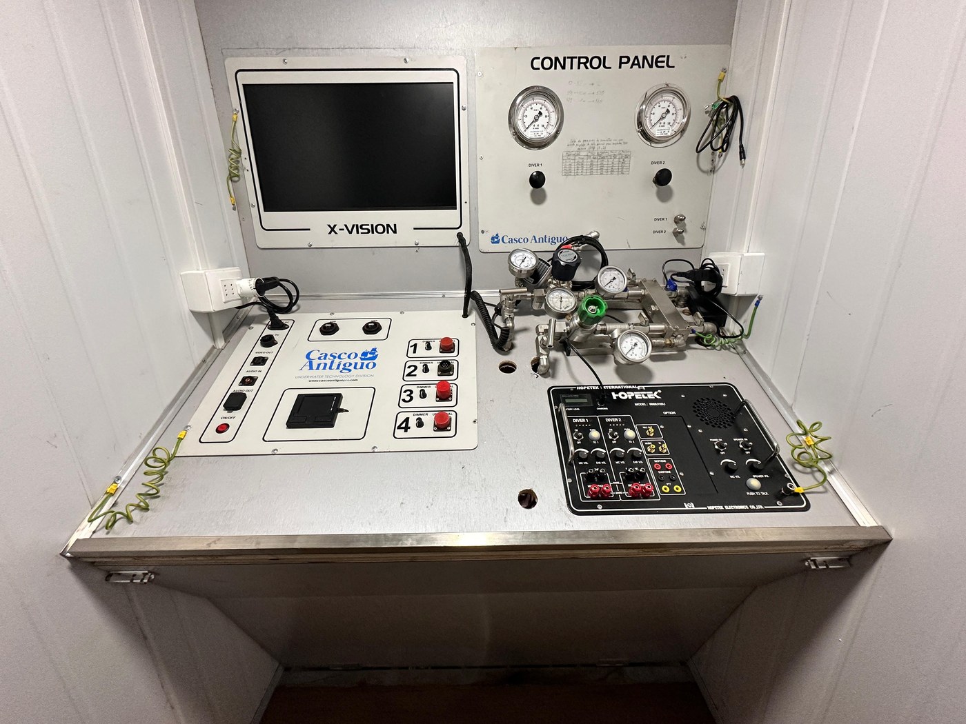 Sala de control de operaciones ROV a bordo